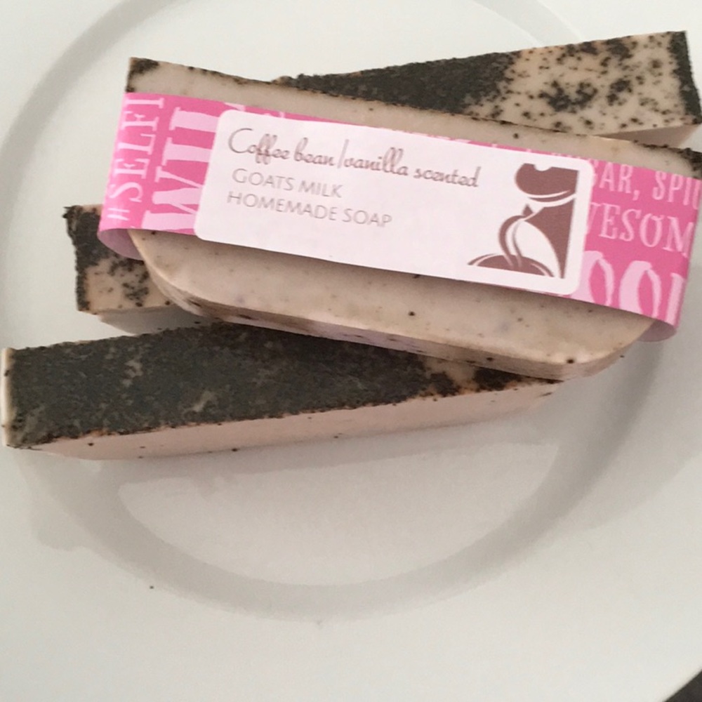 Coffee bean /vanilla Goats milk, 2homemade soap.